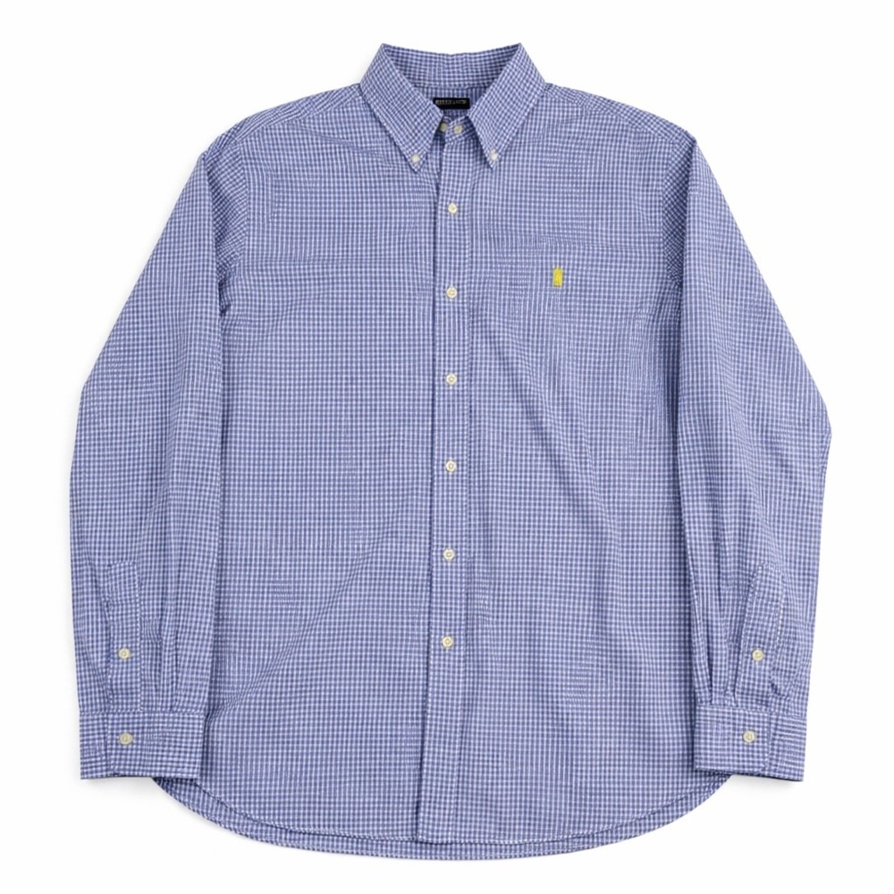 Ralph Lauren Classic Fit Gingham Shirt –‎ XXL Blue White READ